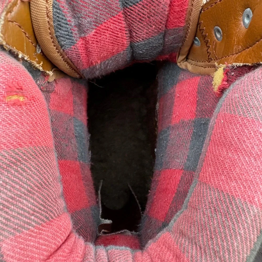 Rod &‎ Gun Duck Boots Mens Brown Green Thinsulate Plaid VTG Insulated Rain Snow